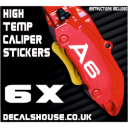 Audi A6 Brake Caliper Stickers – A6 Avant S6 RS6 Allroad Decals (6-Pack)