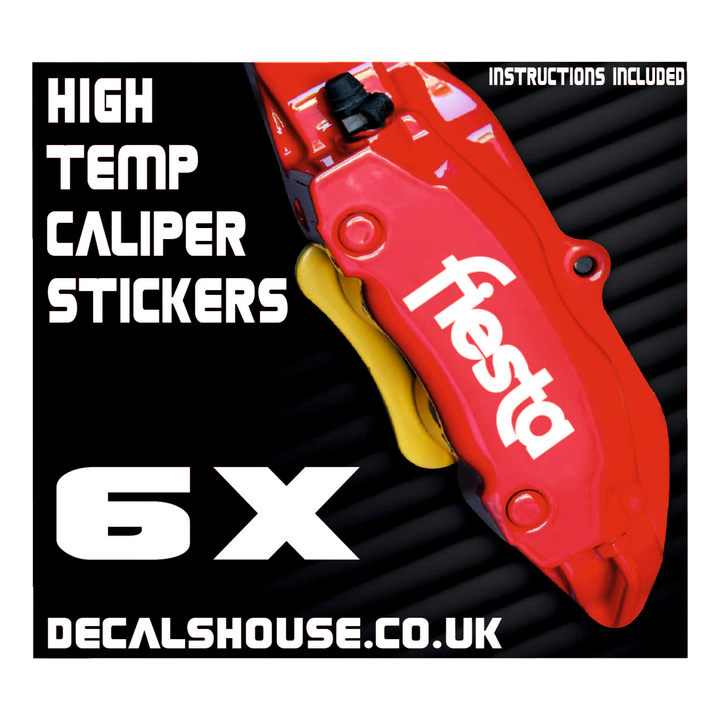 FORD FIESTA V4 Caliper Stickers Kit Vinyl Decals Stencils