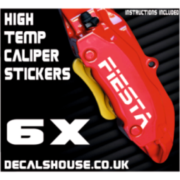 FORD FIESTA Caliper Stickers Kit Vinyl Decals Stencils