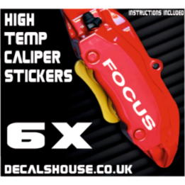 Ford Focus Brake Caliper Stickers – Focus ST RS V3 Caliper Decals (6-Pack)