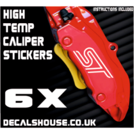 Ford ST Brake Caliper Stickers – Fiesta ST Focus ST Puma ST (6-Pack)