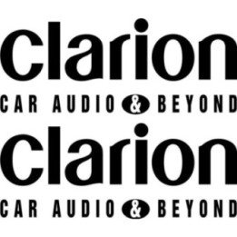 Clarion Audio Stickers - Car Stereo Head Unit Decals (2-Pack)