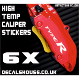 Honda Type R Caliper Stickers - Civic Integra (6-Pack)