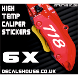 PORSCHE 718 Caliper Stickers Kit Vinyl Decals Stencils