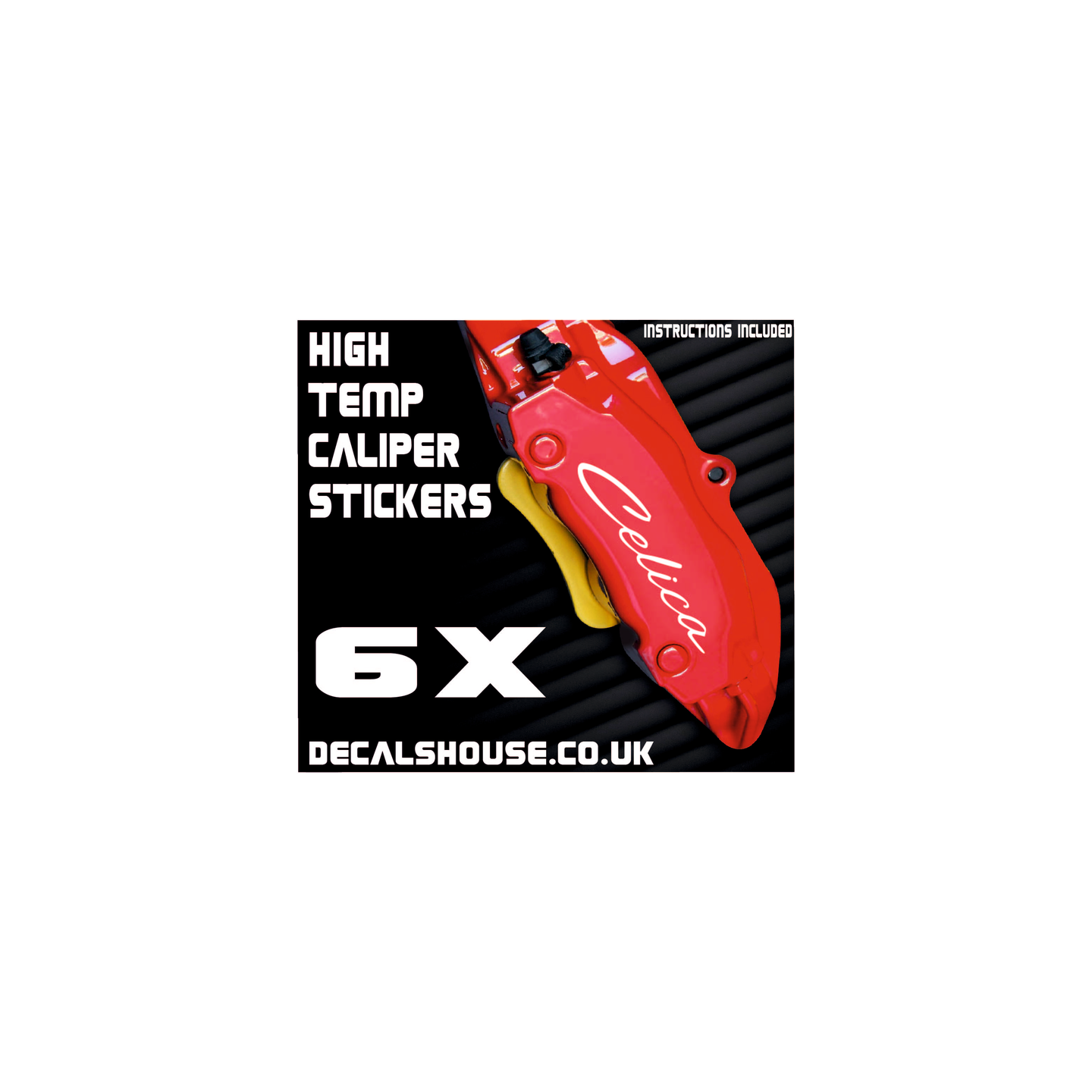 TOYOTA CELICA V3 Caliper Stickers Kit Vinyl Decals Stencils