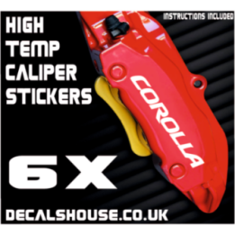 TOYOTA COROLLA V2 Caliper Stickers Kit Vinyl Decals Stencils