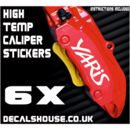 TOYOTA YARIS Caliper Stickers Kit Vinyl Decals Stencils