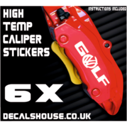 VOLKSWAGEN GOLF Caliper Stickers Kit Vinyl Decals Stencils