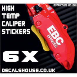 EBC Brakes Caliper Stickers – Focus RS Golf GTI (6-Pack)