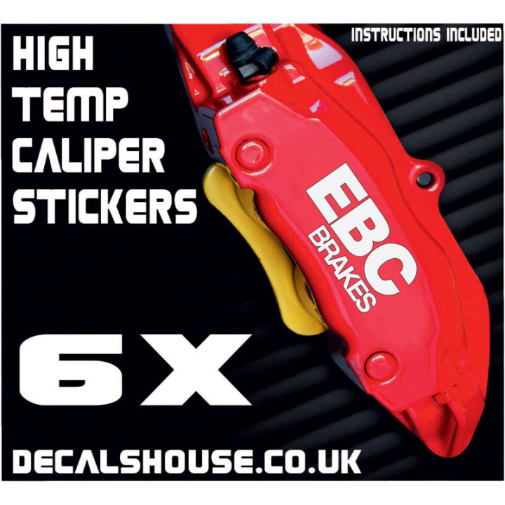 EBC Brakes Caliper Stickers – Focus RS Golf GTI (6-Pack)