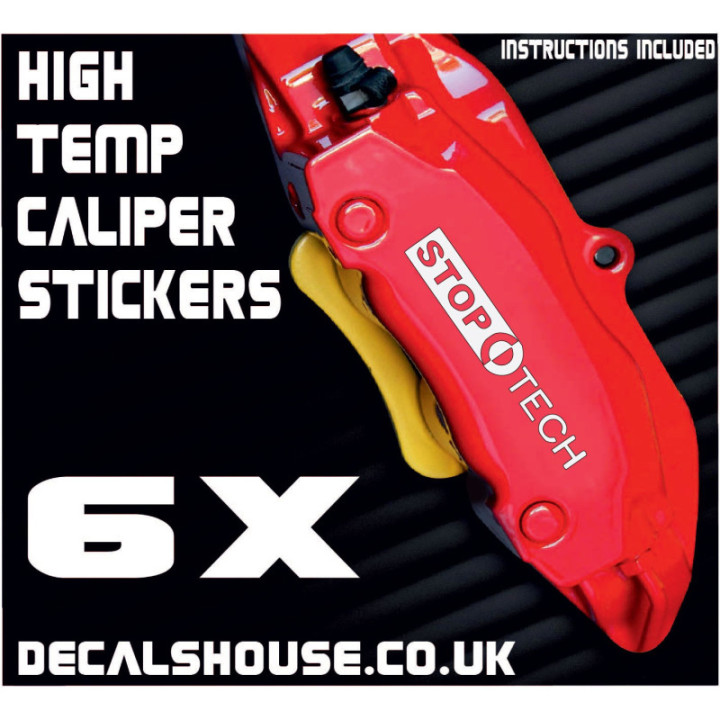 StopTech Brake Caliper Stickers – Performance Decals (6-Pack)