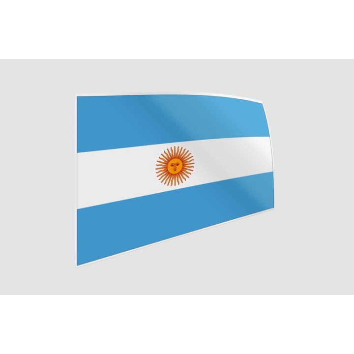 Argentina Flag Angled Panel Sticker – Perspective Decal