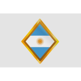 Argentina Flag Gold Diamond Sticker – Frame Badge Decal