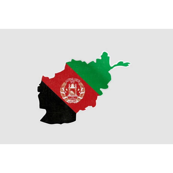 Afghanistan Map Style 4 Sticker - DecalsHouse