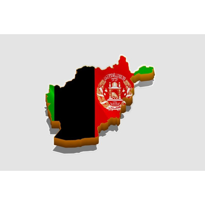 Afghanistan Map Style 5 Sticker - DecalsHouse