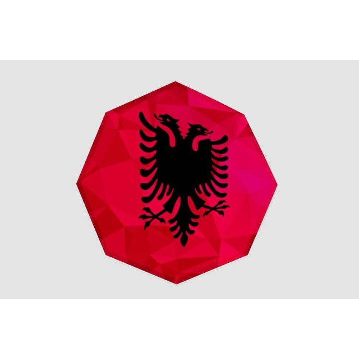 Albania Flag Style 2 Sticker - DecalsHouse
