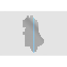 Albania Map Style 3 Sticker - DecalsHouse