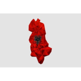 Albania Map Style 4 Sticker - DecalsHouse