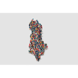 Albania Map Style 6 Sticker - DecalsHouse