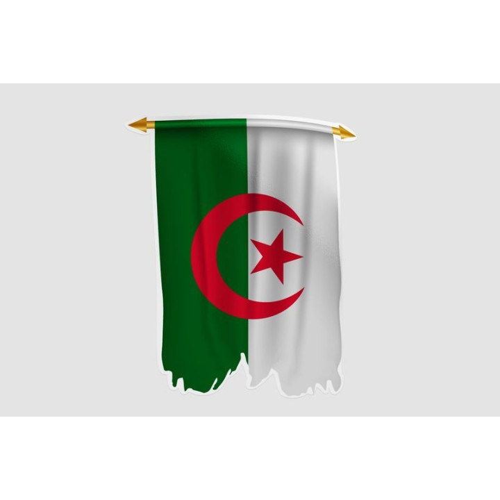 Algeria Flag Style 18 Sticker - DecalsHouse
