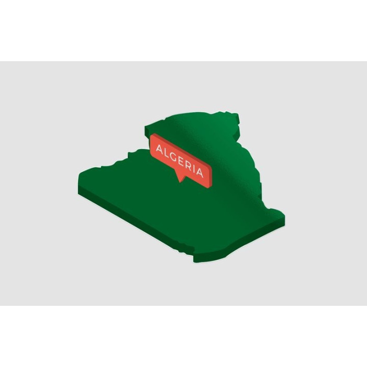 Algeria Map Style 2 Sticker - DecalsHouse