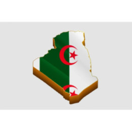 Algeria Map Style 3 Sticker - DecalsHouse