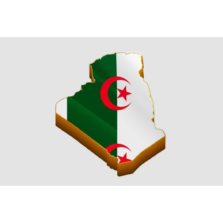 Algeria Map Style 3 Sticker - DecalsHouse