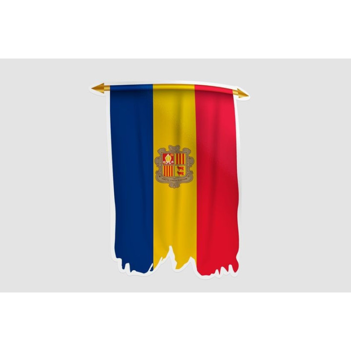 Andorra Flag Style 11 Sticker - DecalsHouse