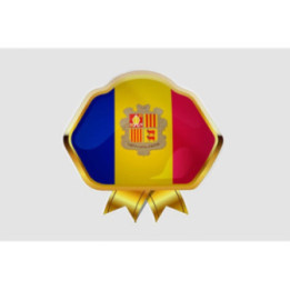 Andorra Flag Style 18 Sticker - DecalsHouse
