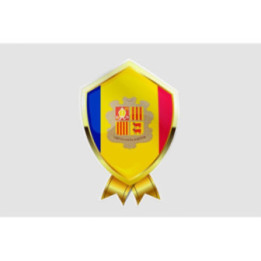 Andorra Flag Style 22 Sticker - DecalsHouse