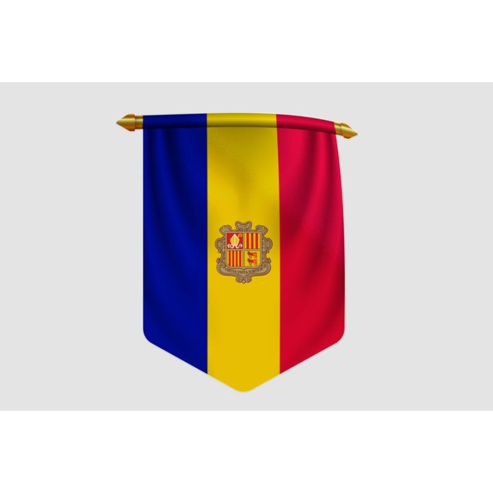 Andorra Flag Style 3 Sticker - DecalsHouse
