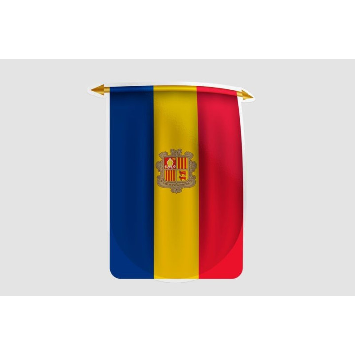 Andorra Flag Style 9 Sticker - DecalsHouse