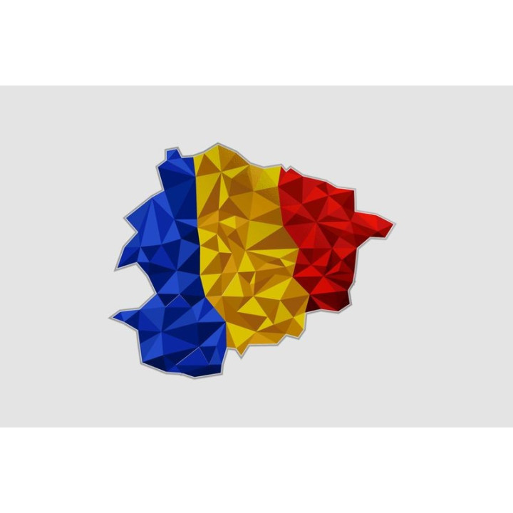 Andorra Map Style 2 Sticker - DecalsHouse