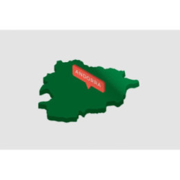 Andorra Map Style 3 Sticker - DecalsHouse