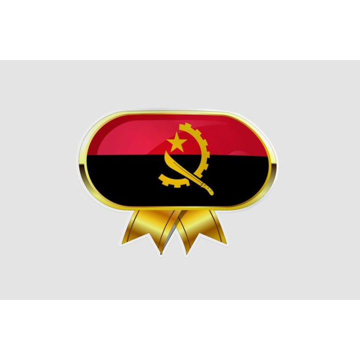 Angola Flag Style 17 Sticker - DecalsHouse