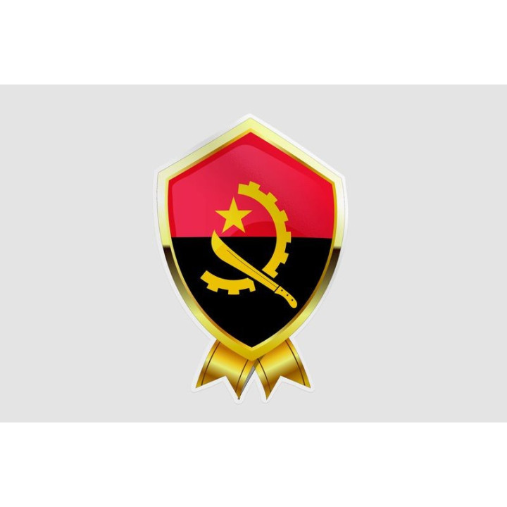 Angola Flag Style 18 Sticker - DecalsHouse