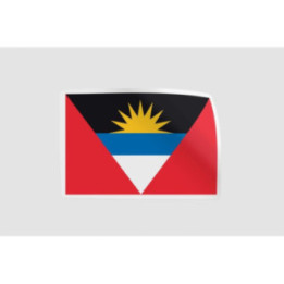 Antigua And Barbuda Flag Style 4 Sticker - DecalsHouse