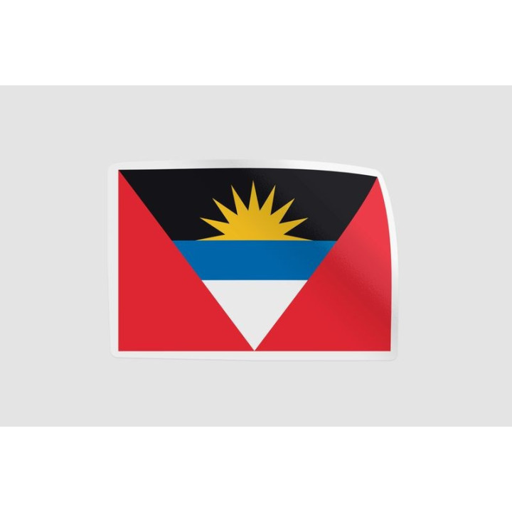 Antigua And Barbuda Flag Style 4 Sticker - DecalsHouse