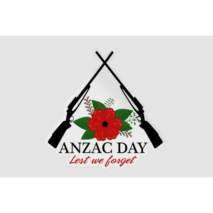 ANZAC Day Stickers – Lest We Forget Poppy Decals (2-Pack)