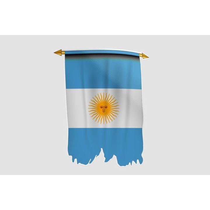 Argentina Flag Style 13 Sticker - DecalsHouse