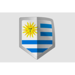 Uruguay Flag Sticker – Nine-Stripe Shield With Sun