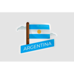 Argentina Flag Style 16 Sticker - DecalsHouse