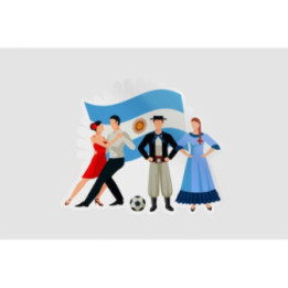 Argentina Flag Style 3 Sticker - DecalsHouse