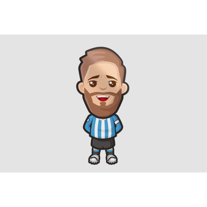 Argentina Football Player Style 2 Sticker - DecalsHouse