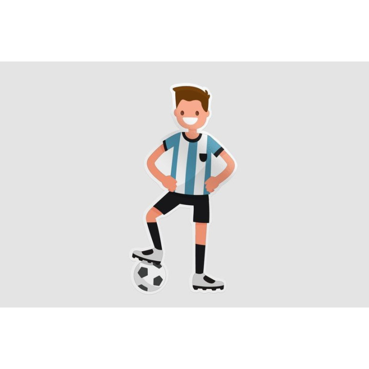 Argentina Football Player Style 4 Sticker - DecalsHouse