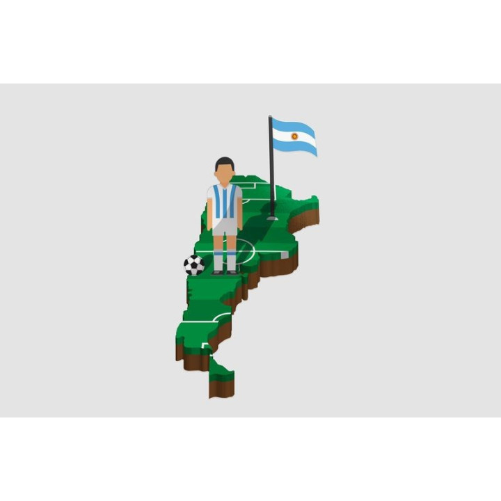 Argentina Map Style 17 Sticker - DecalsHouse