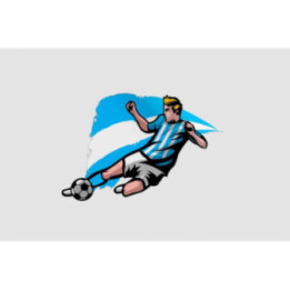 Argentina Sliding Tackle Football Player Sticker - DecalsHouse