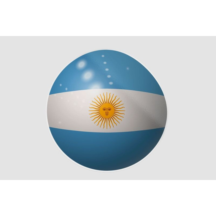Argentinian Flag Ball Sticker - DecalsHouse