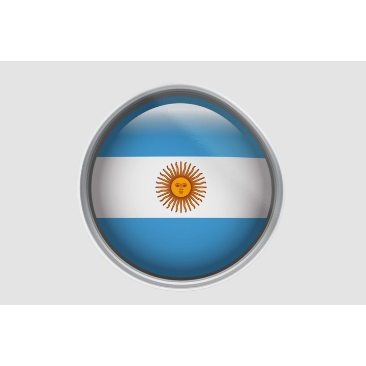 Argentinian Flag Style 4 Sticker - DecalsHouse