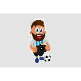 Argentinian Football Player Style 5 Sticker - DecalsHouse